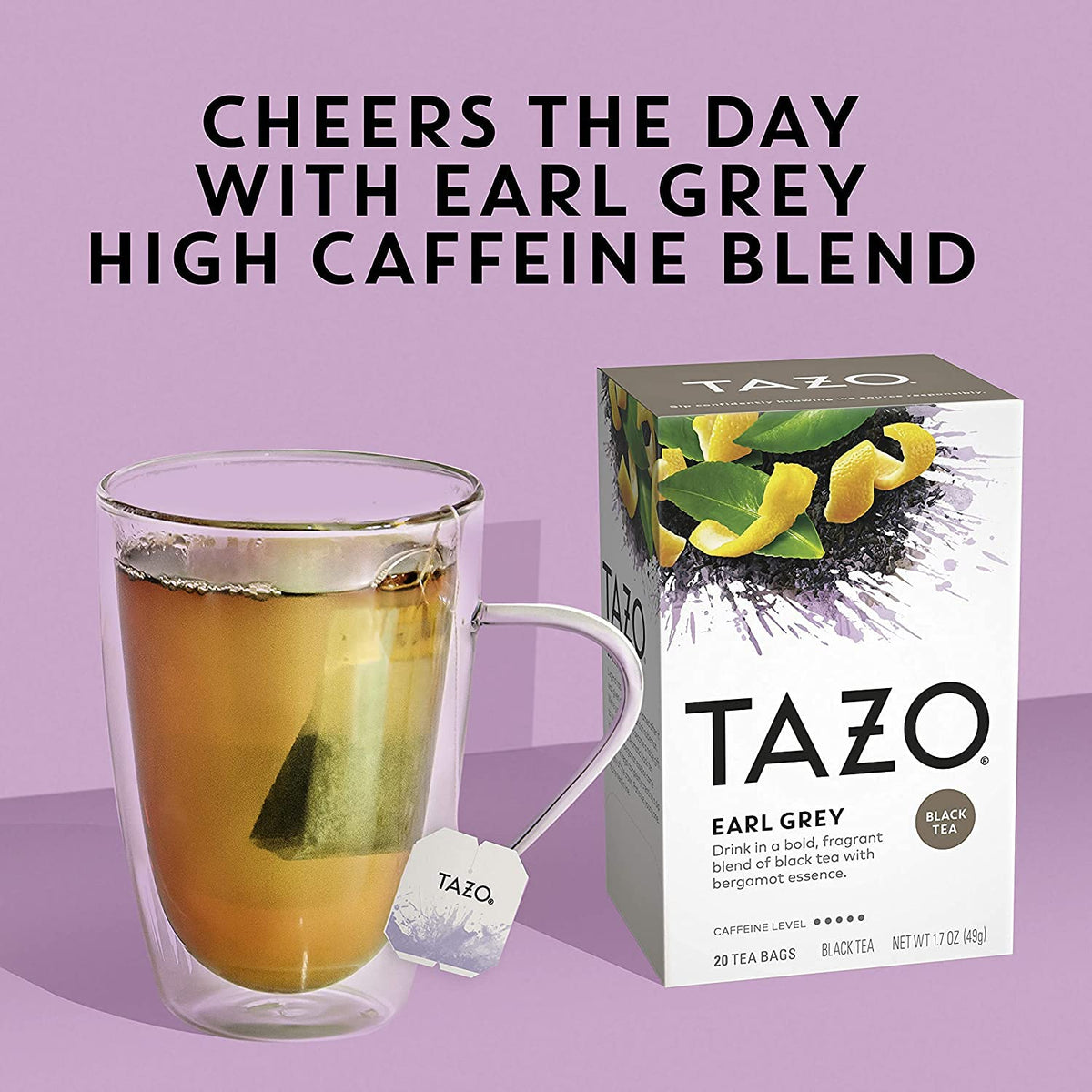 Tazo Earl Grey Black Tea -- 20 Tea Bags - 2 pc