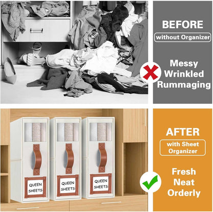 GhvyenntteS Bed Sheet Organizers and Storage, Closet Organizer