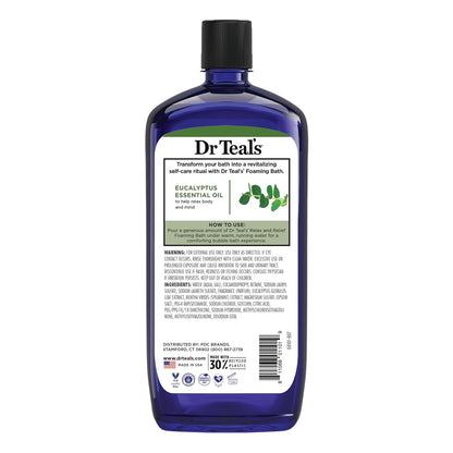 Dr Teal's Foaming Bath with Pure Epsom Salt, Soothe & Sleep with Lavender, 34 fl oz (Pack of 2)