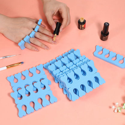 100 Pcs Sponge Toe Separators Soft Finger Separators Premium Pedicure Tool Kit Flexible Toe Divider Spacer for Polishing Pedicure Manicure Coating Nail Art Beauty Accessories (Pink)