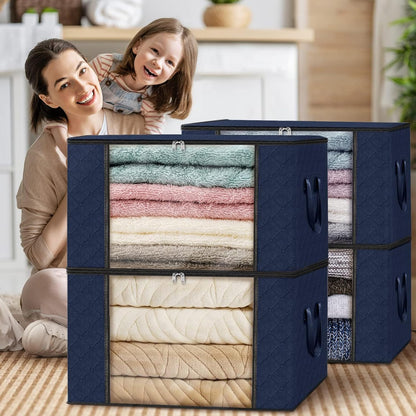Fab totes Storage Bags for Clothes Blanket Storage Bins with Lids