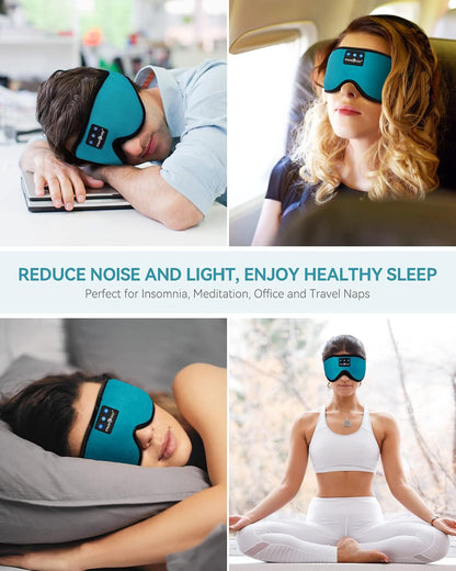 MUSICOZY Sleep Headphones, Bluetooth 5.4 Sleep Mask Headband Headphones Sleeping Eye Mask, Wireless Music Earbuds Earphones with HD Stereo Speakers for Side Sleepers, Cool Gadgets Unique Gift