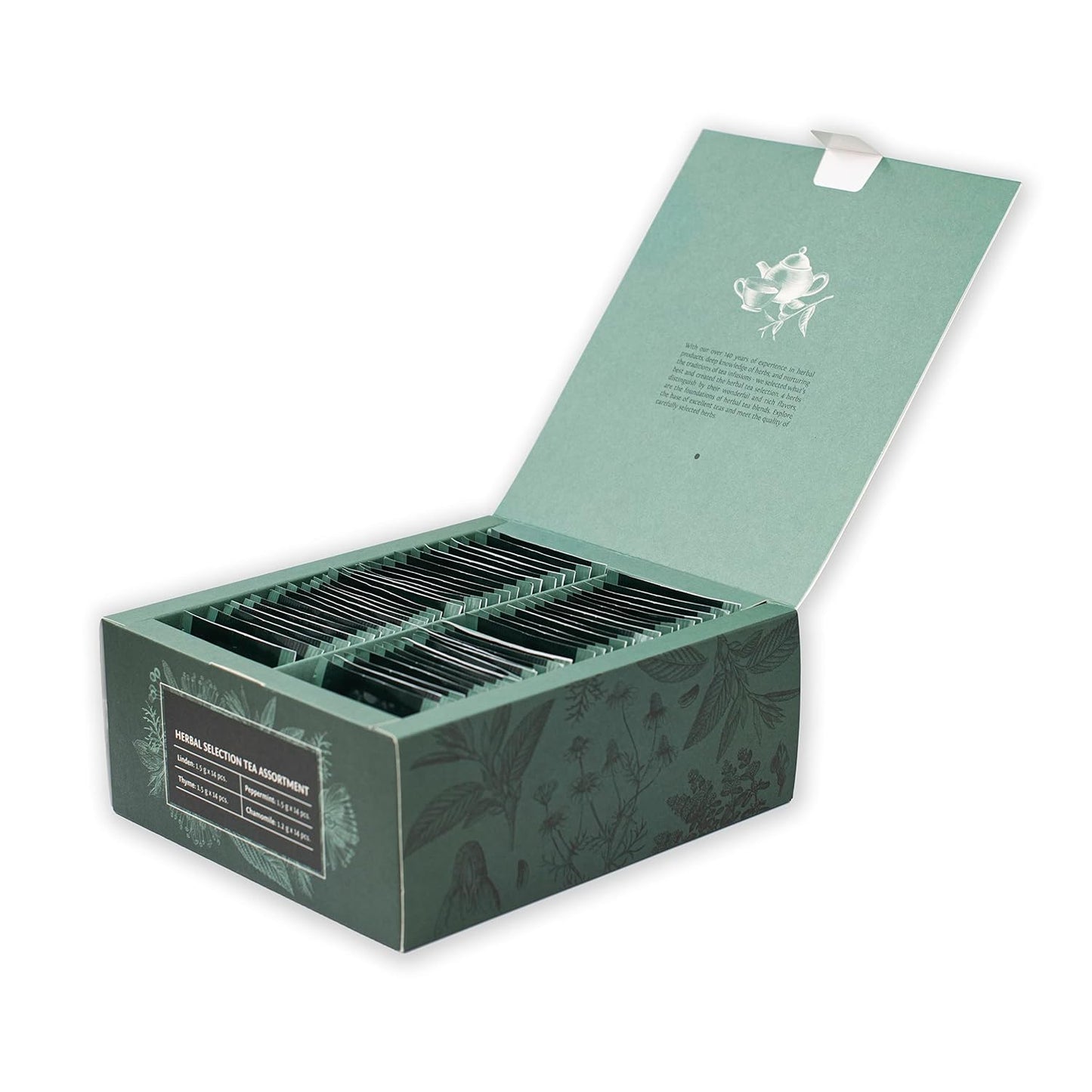 ACORUS Rituals Tea Set - Natural Fruit and Herbal Variety Pack, Tea Gift Set of 6 Different Teas, Sampler of 60 Bags Individually Wrapped
