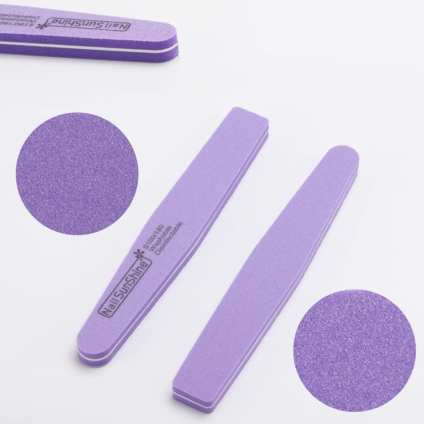 35 Count 100/180 Grit Nail Files and Buffers Kit, Reusable Sanding Buffing Blocks Sponge File Double Sides Emery Boards