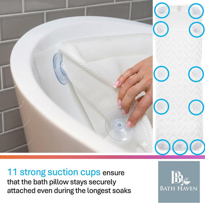 Bath Pillow for Tub, Soft 3D Mesh Full Body Mat with Head Neck Back Support