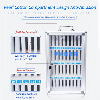 Wall Mounted Mobile Phone Locker Secure 48 Slots for Phones Ideal Storage Solution for Restaurants Schools & Offices Nized Charging Station for Devices,12 Slots