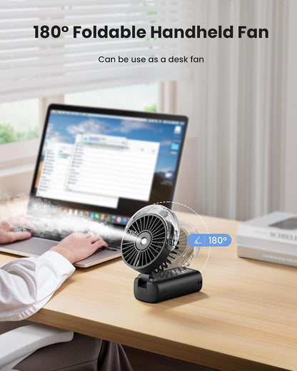 Gaiatop Portable Misting Fan, Rechargeable Handheld Fan with Water Spray