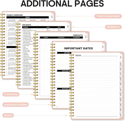 Planner 2026-2027, 8.5" x 11" Weekly and Monthly Academic Year Planner Calendar, July 2026 - June 2027, Hardcover Large School Planning Agenda With Tabs, Perfect for School & Office Supplies, A4, Green