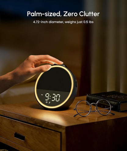 Sound Machine - Alarm Clock White Noise Sound Machine for Sleep, Night Light, 30 Soothing Sounds, 10 Gentle Alarms, Sleep Timer, Screen-Free Sleep Routine for Adults, Travel, Nightstand, Office