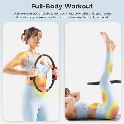 Sunny Health & Fitness 15” Pilates Ring, Resistance Circle for Toning