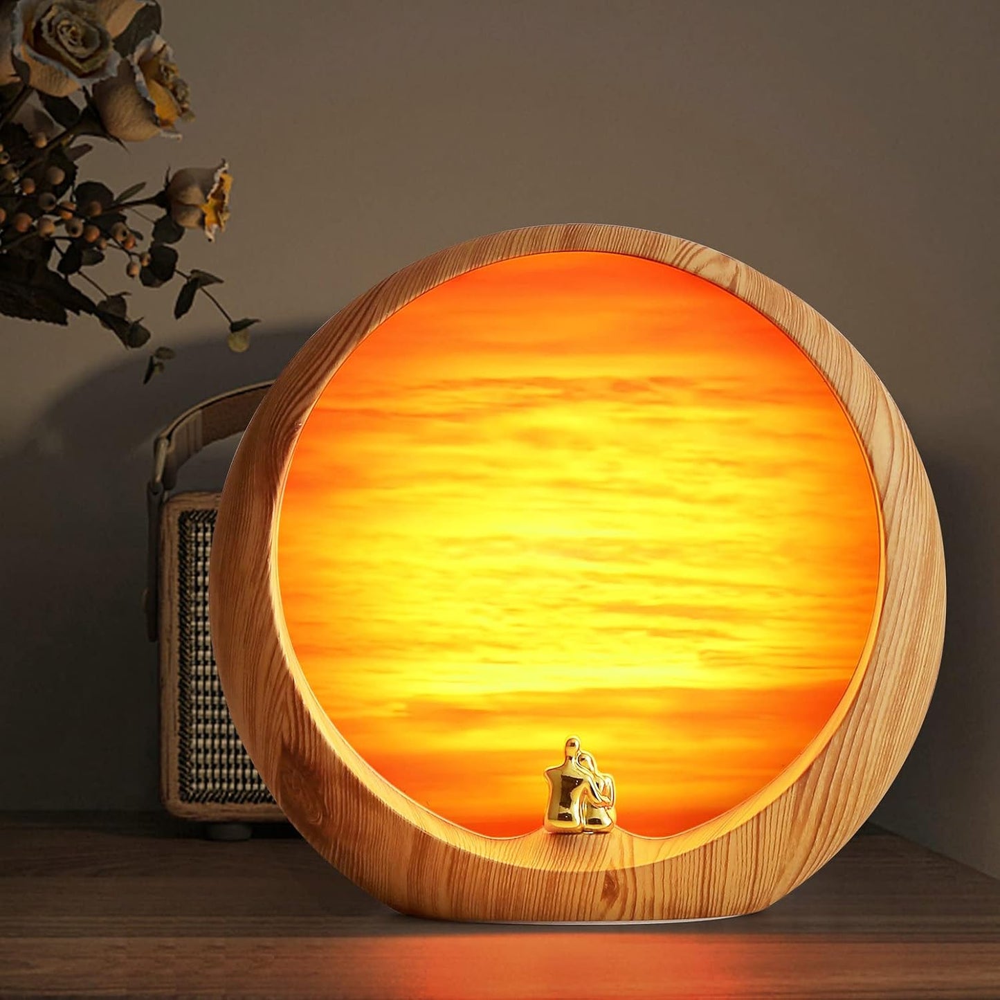 mamre Romantic Dimmable Sunset Lamp Home Decor Sunset Table Lamp Gift for Living Room Bedroom