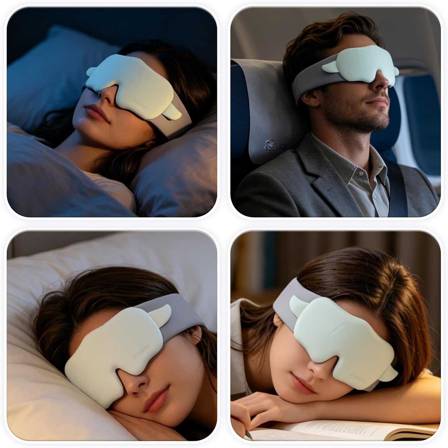 Sleep Mask 100% Mulberry Silk, Misty Blue