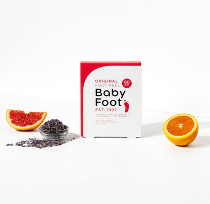 Baby Foot Original Exfoliation Foot Peel - For Rough Cracked, Dry Feet, Dead Skin Removal - Foot Peeling Mask for Baby Soft Feet - Spa Experience at Home & Gift Ideas - Lavender Scented