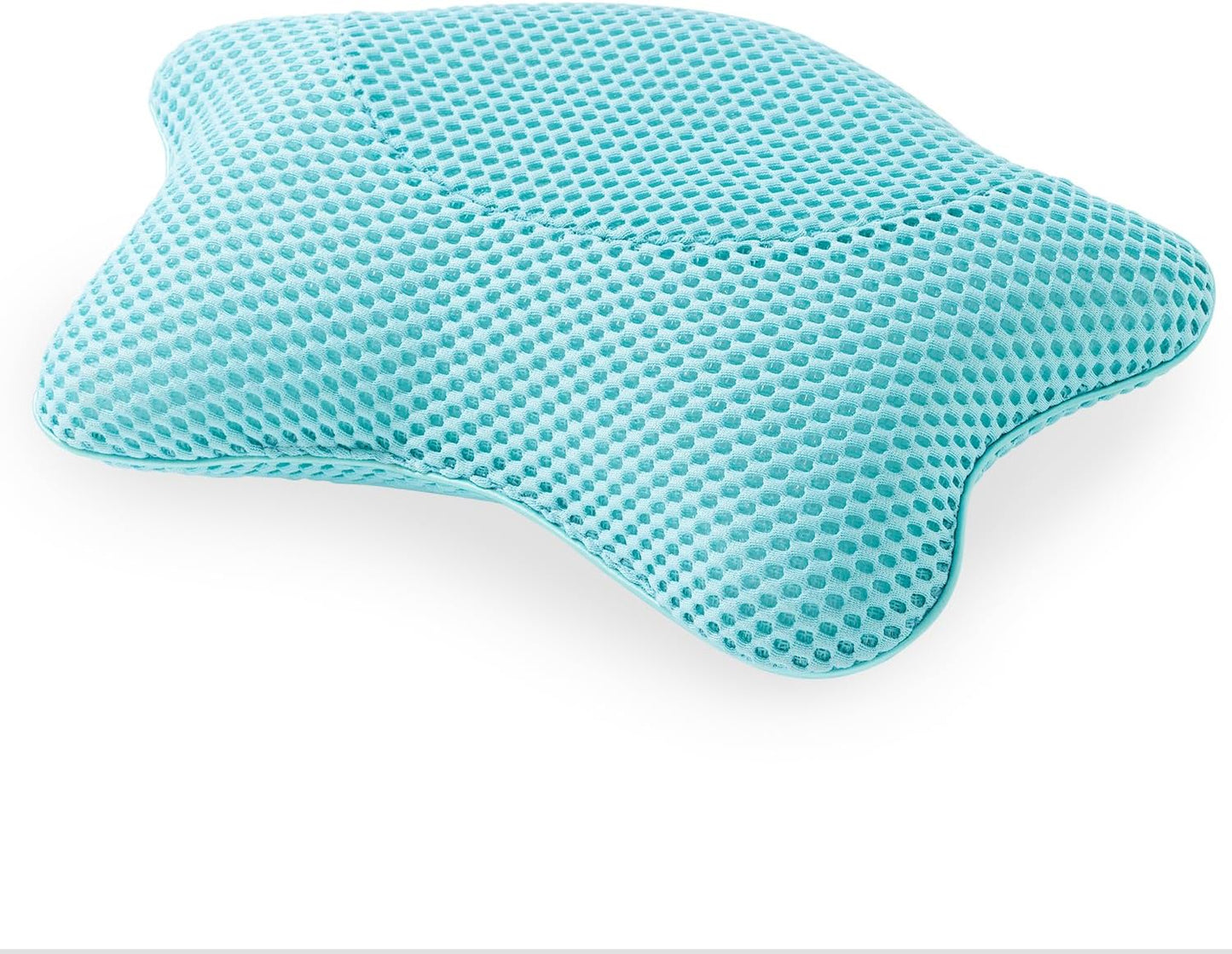 Non Slip Bath Pillow, Luxury Spa Bathtub Head & Neck Rest Support, Permeable Quick Drying Air Mesh Tub Pillow with 4 Large Suction Cups, Fits Any Tubs, Soft and Relaxing (White)