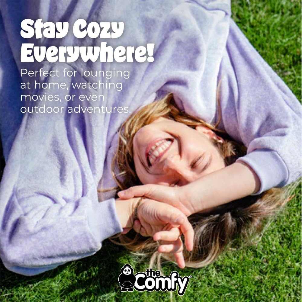 THE COMFY Dream | From Shark Tank | Patented | No Sherpa | Light Wearable Blanket Hoodie | Gift for Women & Men | One Size