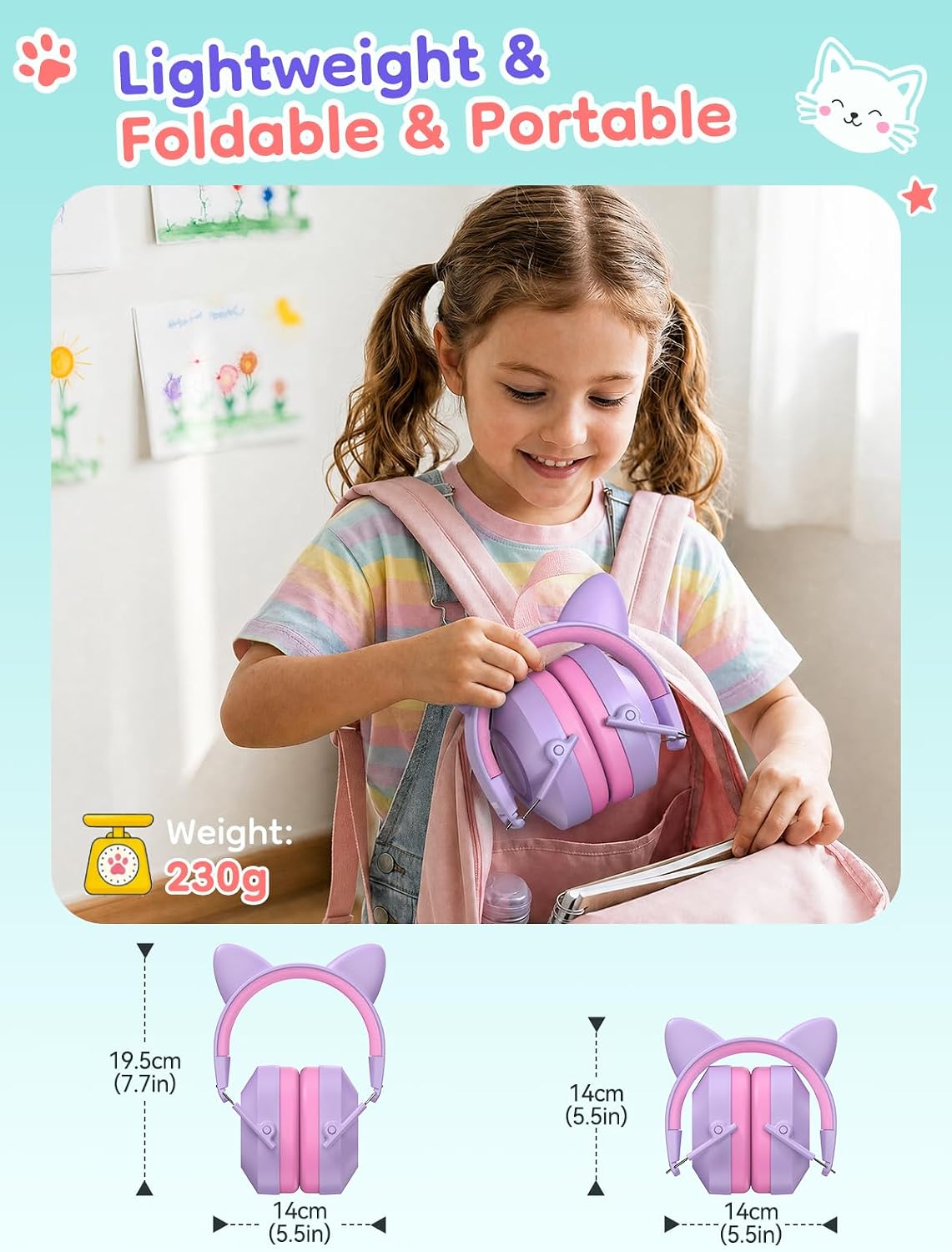 Dr.meter Ear Muffs for Noise Reduction: 27.4SNR Noise Cancelling Headphones for Kids Adults, EM100 Adjustable Hearing Protection Earmuffs for Monster Jam, Autism Sensory, Concerts, Fireworks