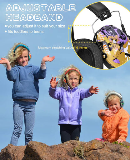 PROHEAR 032 Kids Ear Protection – Ear Muffs for Noise Reduction, 25NRR Noise Cancelling Headphones for Kids,Toddlers, Autism, Sensory Use, Hearing Protection – Orange