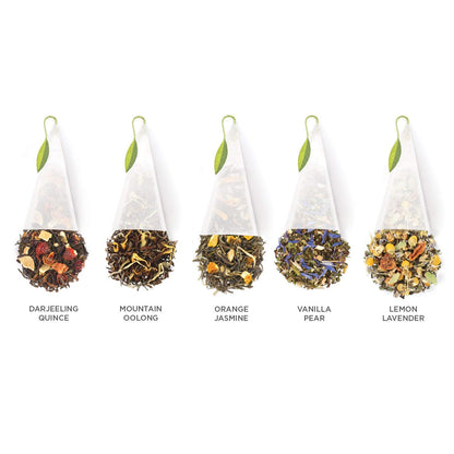 Tea Forte Premium Presentation Box Gift Set Sampler, 20 Count, Assorted Blends Individually Wrapped Handcrafted Pyramid Infuser Bags, Frank Lloyd Wright