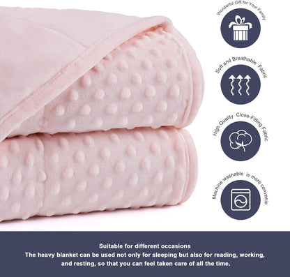 Alomidds Weighted Lap Blanket 7lbs, Cozy Luxury Breathable Weighted Blanket for Adults, Weighted Lap Pad for Travel, Relaxation, Sleeping, Purple, 29" x 24"