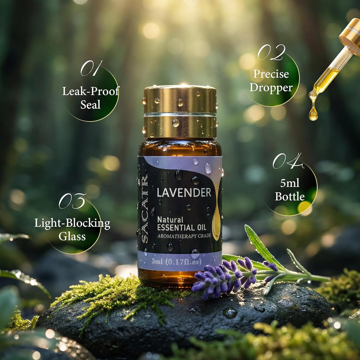 SACATR 60 Pcs Natural Essential Oil Sets,Fragrance Oil Scent (60 * 10ML)
