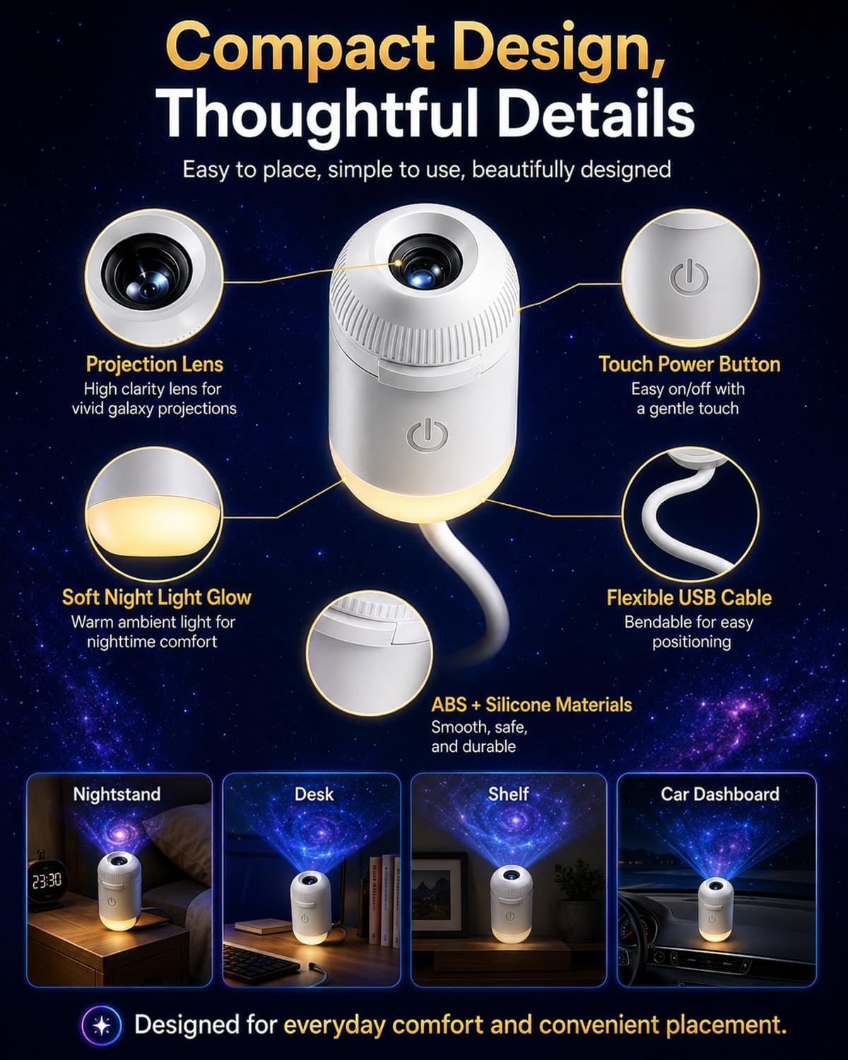 Galaxy Projector Star Sunset Lamp Space Night Light for Bedroom Aurora Planetarium De Galaxias para Habitación Mini USB Starry Sky Astronaut Fantasy Ceiling Wall LED Moon Nightlights Decor