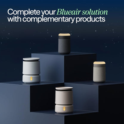 BLUEAIR Air Purifier & Sunrise Alarm Clock for Bedroom, Nursery – HEPASilent™, Wake-Up Light, White Noise & Soothing Sounds for Natural Sleep, USB-C, Mini Restful