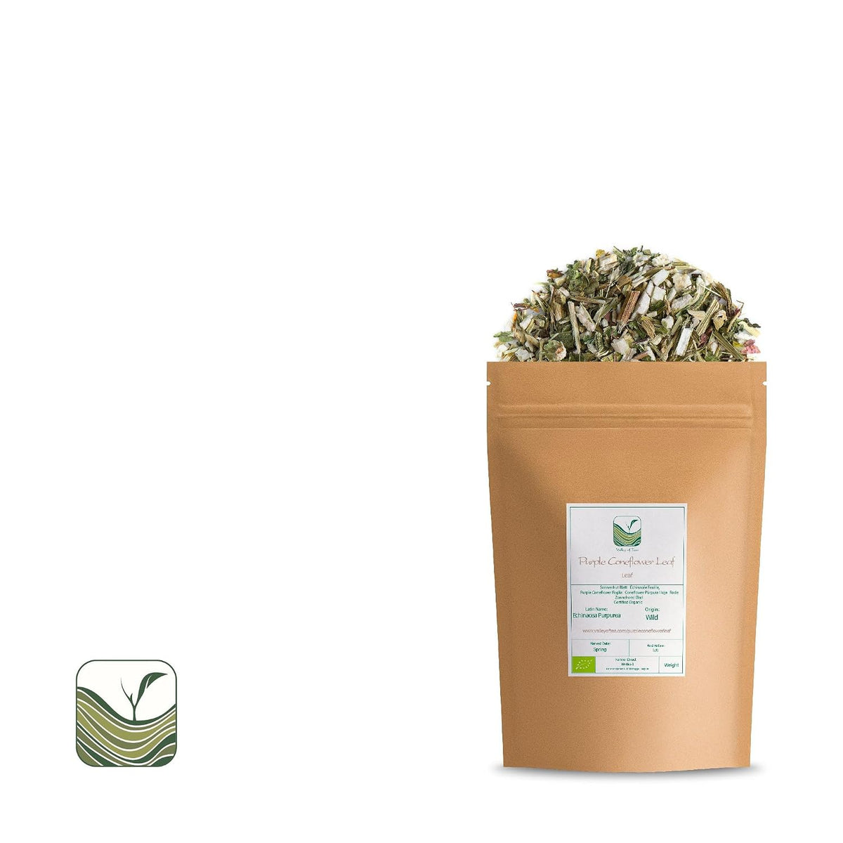 Echinacea Tea Loose Leaf - Whole Dried Purple Coneflower Herb Whole dried leaves from the purple coneflower plant steeped into a bold earthy tea enjoyed traditionally by herb lovers