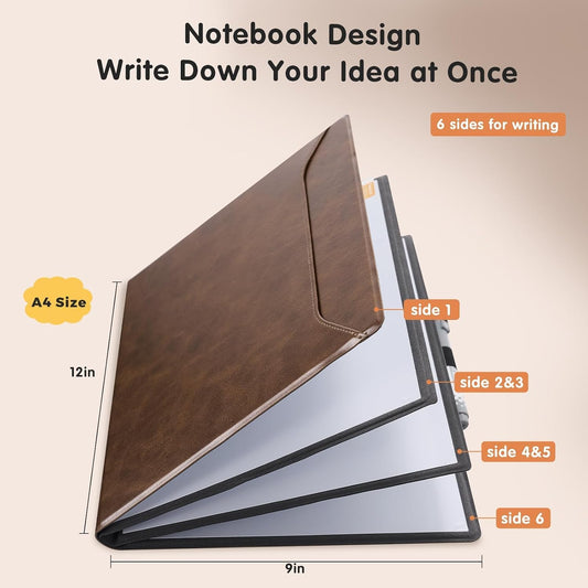 CoBak 6 Sides Portable White Board 12x9 inch (A4)