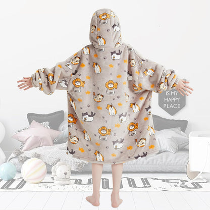Fiosnow Glow in the Dark Unicorn Blanket Hoodies for Kids 6-13YR Oversize Wearable Blanket Hoodies for Boys Girls Teens