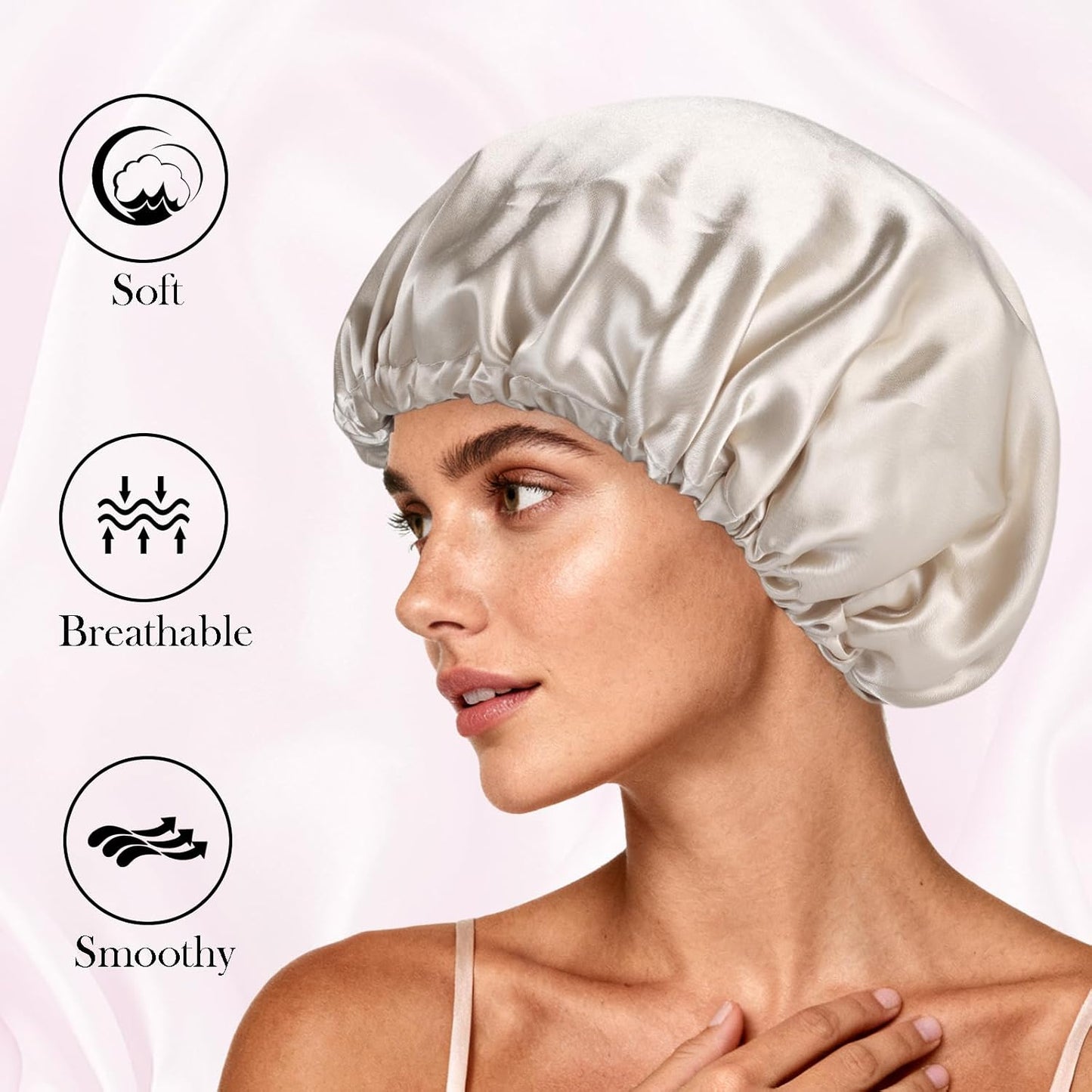 Satin Bonnet Double Layer Silk Bonnet for Sleeping Women for Natural Curly
