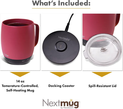 Nextmug - Temperature-Controlled, Self-Heating Coffee Mug