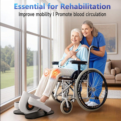 Under Desk Elliptical Machine, Electric Leg Exerciser While Sitting for Seniors with Remote Control, Whisper Quiet Motorized Seated Pedal Exerciser, Home Office Daily Use, No Assembly Required