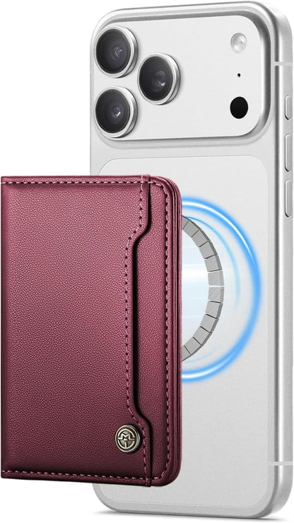 Vinich for MagSafe Wallet Magnetic RFID Blocking Card Holder, Rose Pink