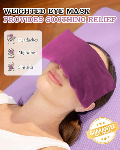 Hihealer Weighted Eye Mask for Sleeping, Lavender Eye Pillow for Spa Yoga