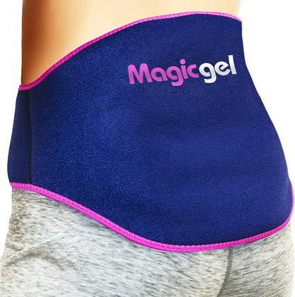 Magic Gel Ice Pack for Back Pain Relief | 2 Pack Reusable Lower Back Wrap for Hot or Cold Therapy | Relief for Lower Lumbar, Sciatic Nerve, Herniated or Degenerative Disc, Coccyx, Tailbone Pain