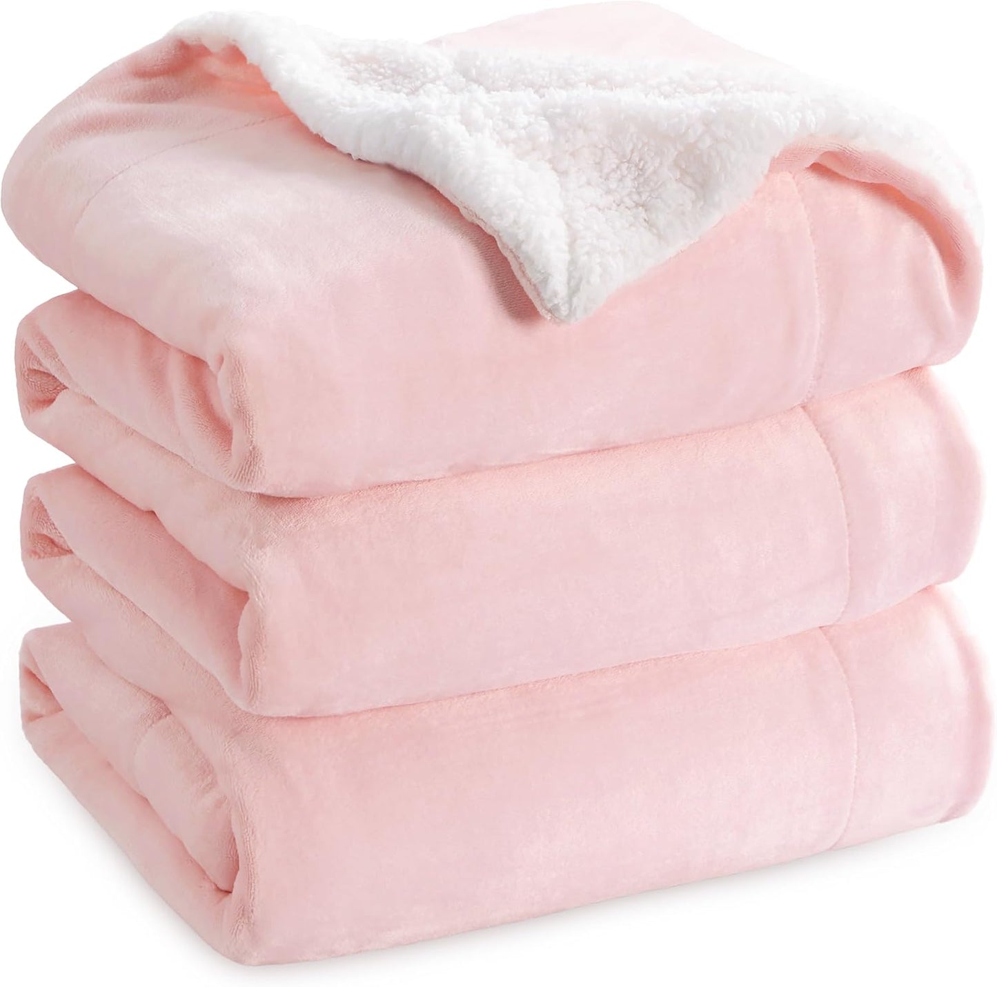 Bedsure GentleSoft Sherpa Fleece Throw Blanket for Couch, Non-Heated, Thick & Warm Cozy Blanket for Winter, Soft Fuzzy Plush Throw Gifts for Women and Men, Grey, 50x60 Inches