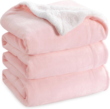 Bedsure GentleSoft Sherpa Fleece Throw Blanket for Couch, Non-Heated, Thick & Warm Cozy Blanket for Winter, Soft Fuzzy Plush Throw Gifts for Women and Men, Grey, 50x60 Inches