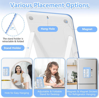 Audab Dry Erase Chore Chart for Kids, Magnetic Whiteboard Checklist Board, Chore Checklist Slider to Do List Board, Daily Routine Chart Schedule Board Task Tracker for Home Refrigerator, Wall, Desk