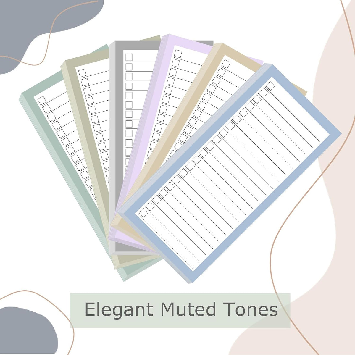 BIPEND 6 Pack Magnetic Notepads for Refrigerator, Grocery List Magnet Pad for Fridge, 50 Sheets per Note Pads To-Do List, Shopping List(300Sheets)