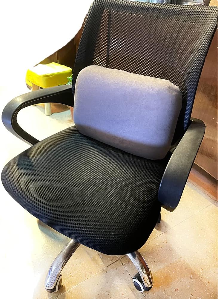 Lower Back Automotive Lumbar Support Pillow for Car Recliner Cushion Black