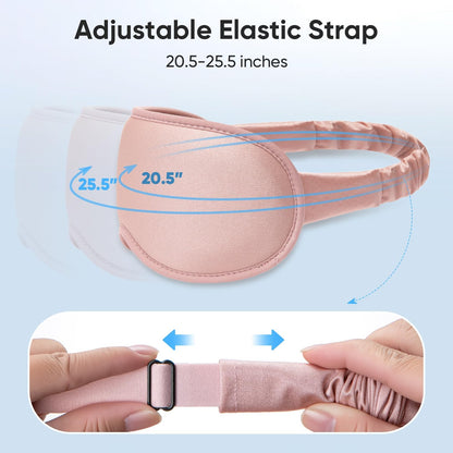 Weighted Eye Mask for Sleeping - Sleep Mask for Women & Men, 3D Contoured Blackout Sleeping Mask for Lash Extensions, Zero Pressure Soft Eye Cover with Adjustable Strap for Travel, Black