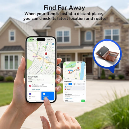 eirix 2 Pack Wallet Tracker Card (iOS and Android) Ultra Slim 0.07in IP68 Waterproof Rechargeable Work with Apple Find My & Google Find Hub, Item Locator for Card Holder,Passports,Money Clips