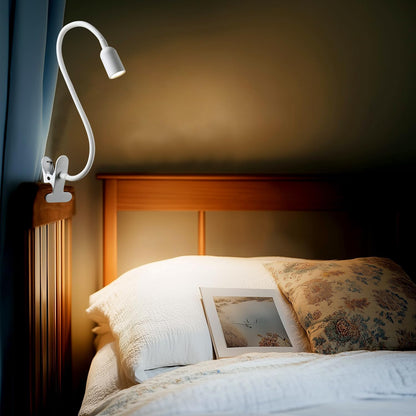 DAMI LED Reading Light for Bed Headboard – Dimmable Clip-On Book Light with Flexible Gooseneck, Adjustable Color Temperature (3000/4000/6000K), USB-Powered Desk Lamp for Dorms and Home