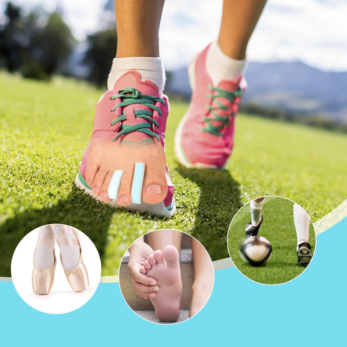 12 Packs Foam Toe Separator - Kimihome Toe Gasket-Redress Overlapping Toes, Prevent Friction and Release Pressure, Relieve The Pain Caused by Bunions