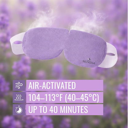 NOVEHA Self Heating Steam Eye Mask for Dry Eyes 30PCs Air-Activated Steam Eye Mask, Warm Compress for Ease Daily Strain, Eye Relaxation, Travel & Spa Use, Soothing Moist Heat for Tired & Stressed Eyes