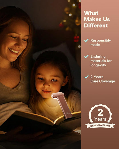 86lux Book Light, Rechargeable Reading Light for Book in Bed