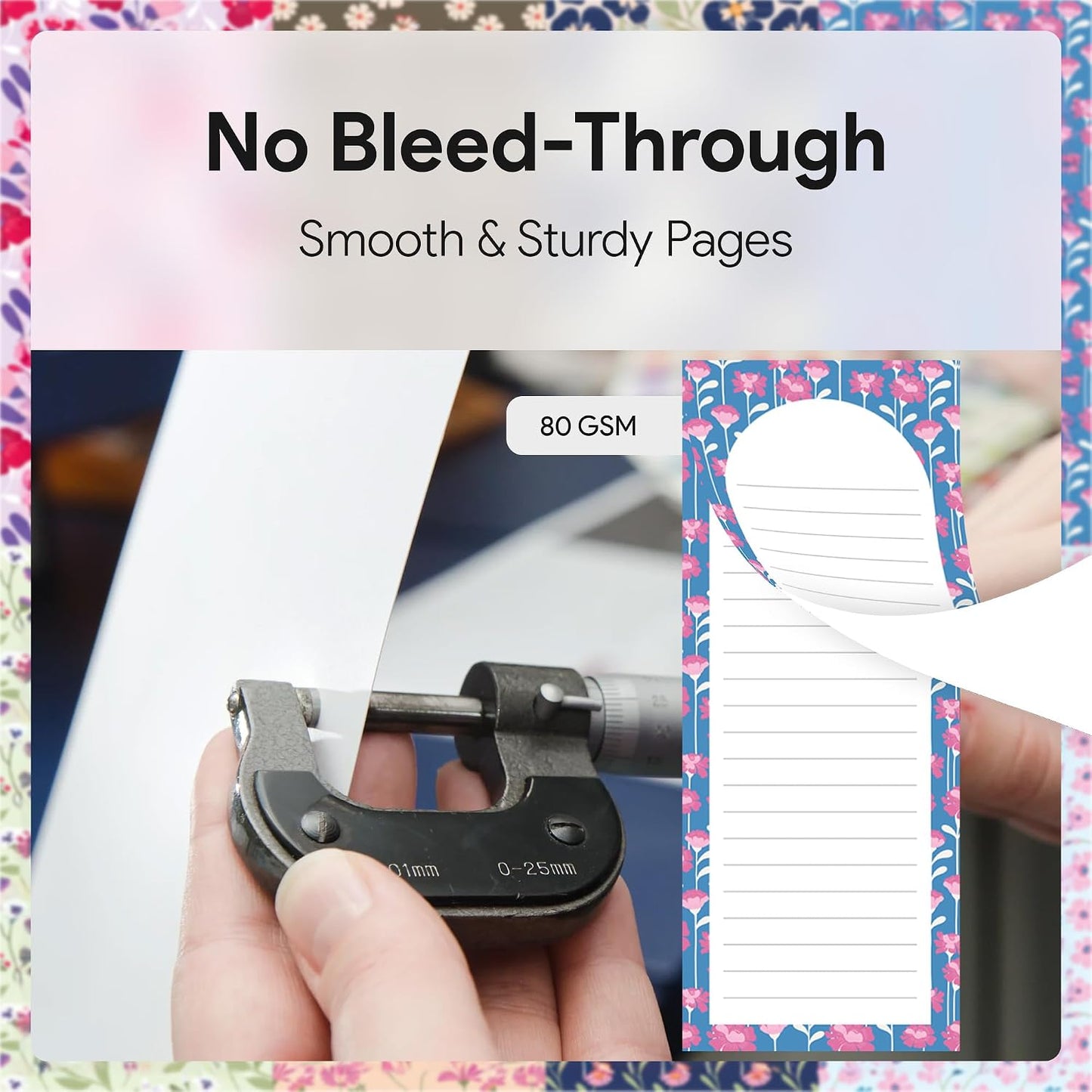 8 Magnetic Notepads – Notepads for Grocery List, Shopping List, To-Do List, Reminders -Strong Magnetic Back- Memo Notepad with Realistic Fruit Designs | 25 Sheets per Pad 7.5 x 3.5 inch (8 Pack)