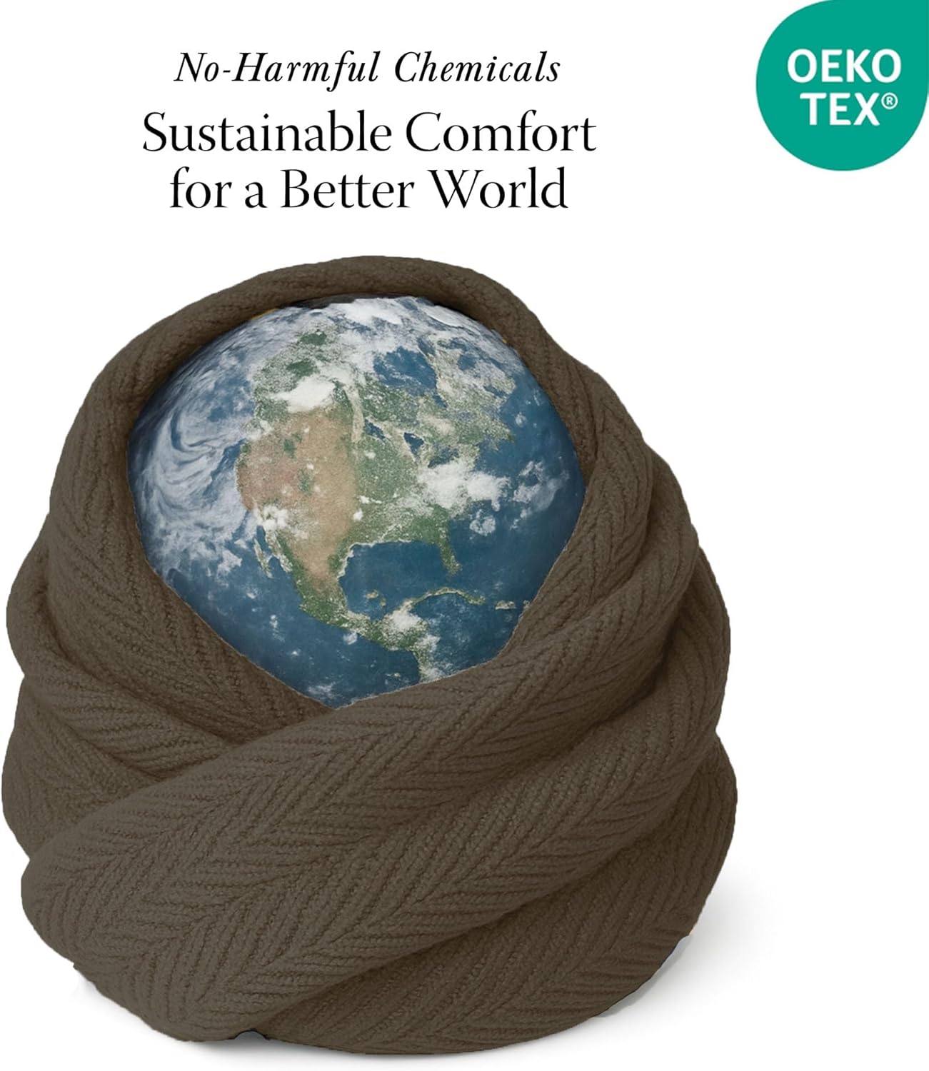 Threadmill Travel Blanket Cotton Viscose from Bamboo - Airplane Premium Soft Flight Grey Throw Blanket in Cloth Bag (Grey Color) Compact & Portable Blanket for Travel, Car, Picnic & Camping
