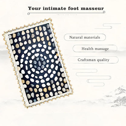 LIYAOLI Wood Foot Massager Mat - Portable Acupressure Pad for Pain Relief, Foldable Pressure Point Relief Tool, Home Spa Therapy Foot Massage Board, Ideal Gift for Seniors
