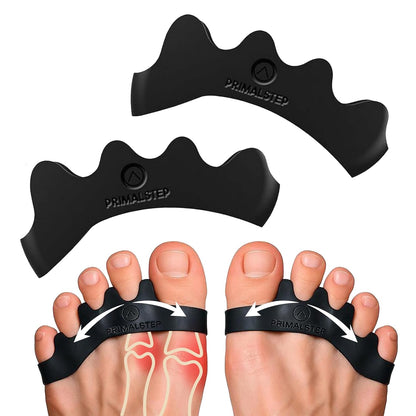 PrimalStep Toe Separators, Spreaders, Spacers, Straightener to Correct Toes for Men and Women, Bunion Corrector, Foot Pain, Plantar Fasciitis, Over 50% Thicker, XL
